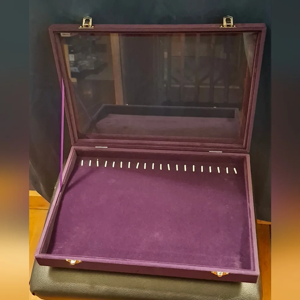 Elegant Purple Jewelry Display Case - Picture 1 of 3